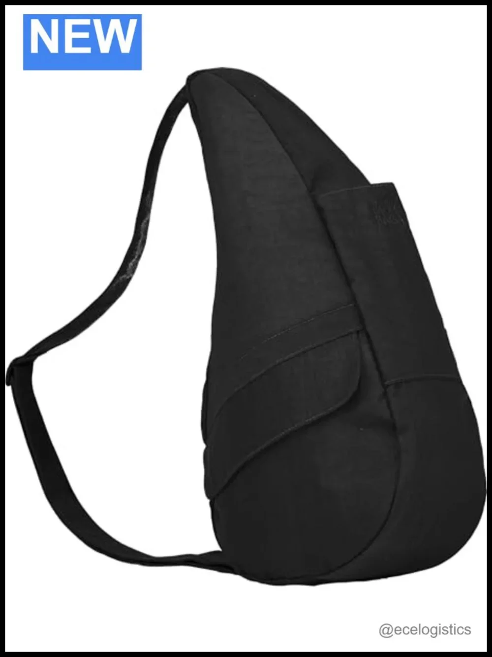 Distressed Nylon Crossbody Sling Bag Ergonomic Teardrop
